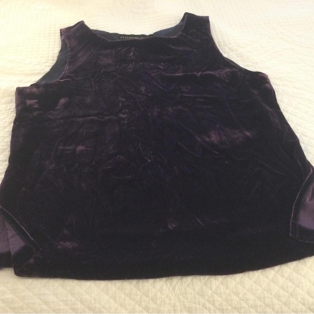 Purple Rayon Silk Velvet Top